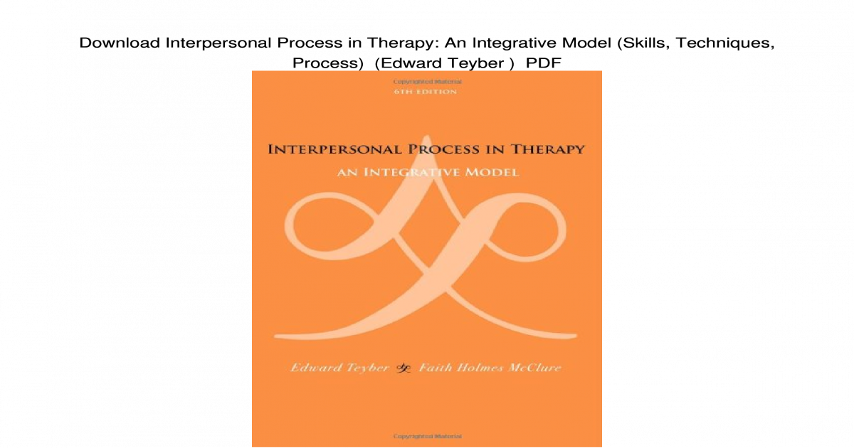 interpersonal process in therapy an integrative model ebook torrents